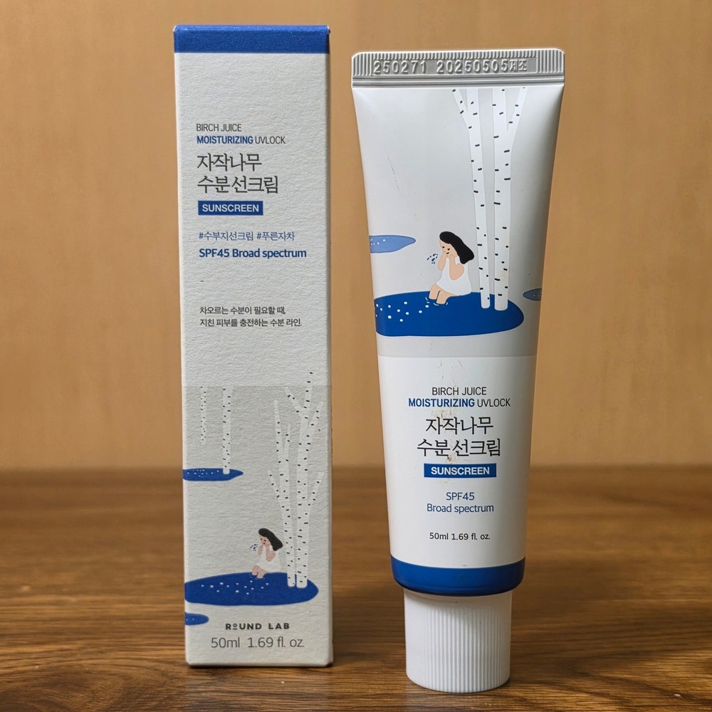 Round Lab Birch Juice Moisturizing UVLOCK Sunscreen SPF45 50ml New Sealed 2027